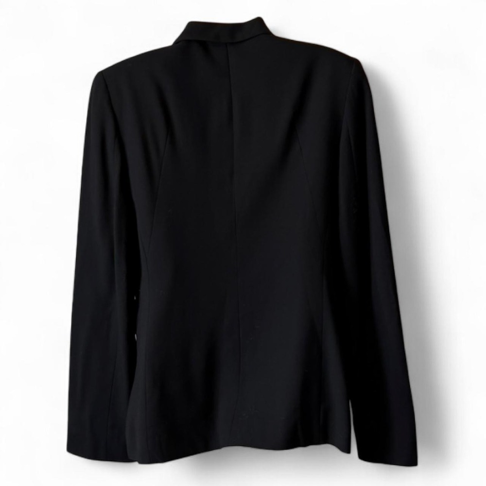 Vintage Y2K Banana Republic Black Wool Blend Tailored Blazer, Women's Size 8 - Picture 4 of 8